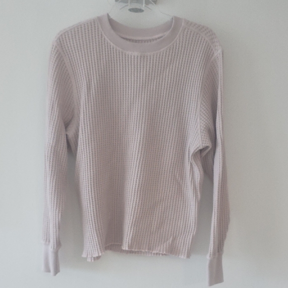 MATE the Label Tops - Mate the Label Organic Waffle Crew Top Small NWOT